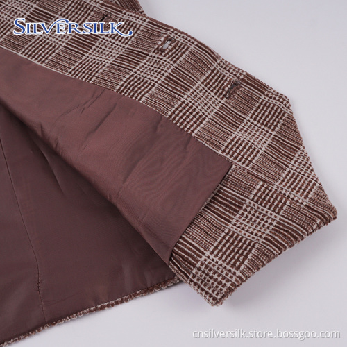 Stylish Tuxedo Waistcoat Plaid Corduroy Men Suit Vest